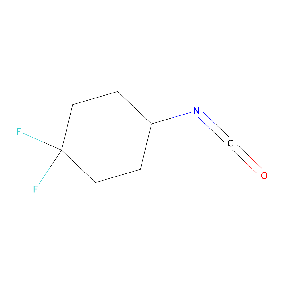 1,1-Difluoro-4-isocyanatocyclohexane molecular structure, CAS 1246210-02-5