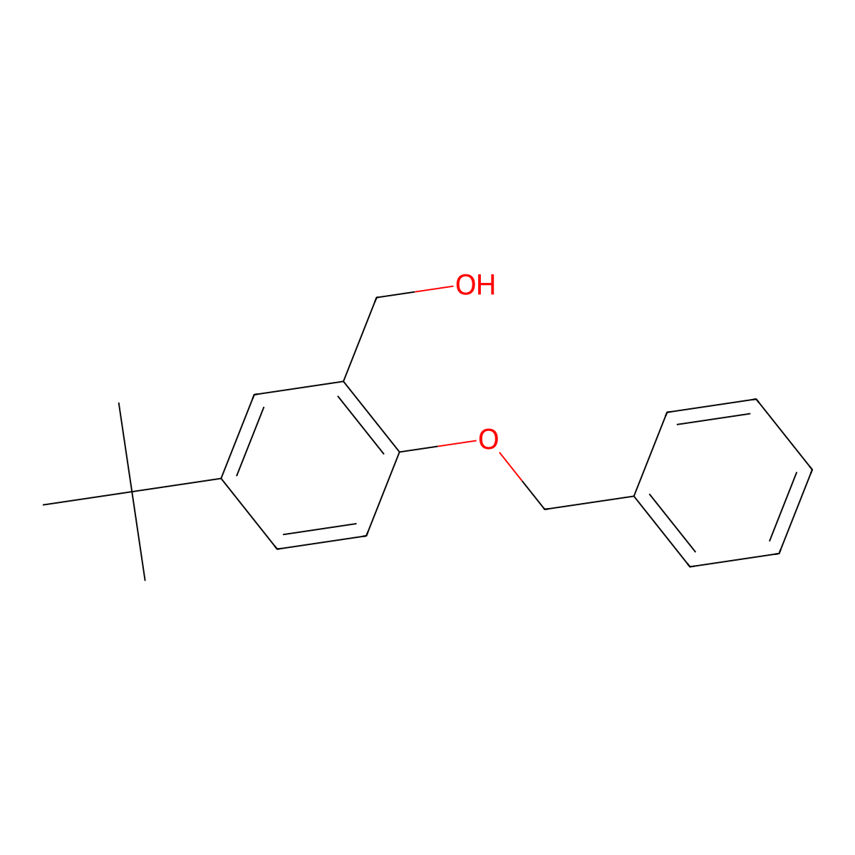 (2-(Benzyloxy)-5-(tert-butyl)phenyl)methanol molecular structure, CAS 1246213-25-1