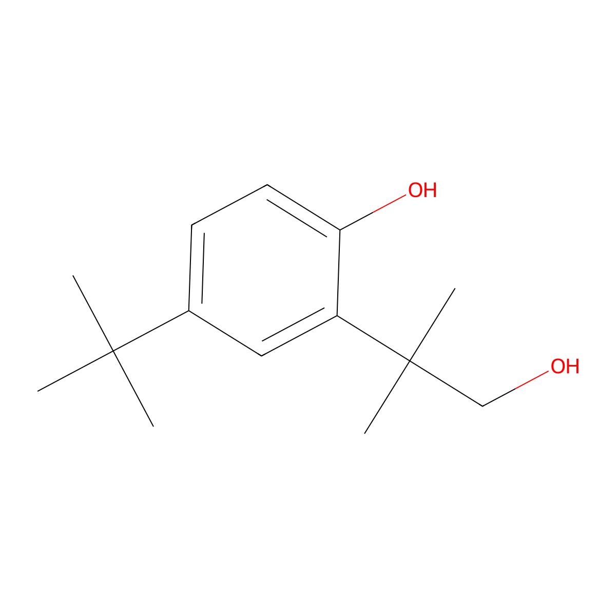 4-(tert-Butyl)-2-(1-hydroxy-2-methylpropan-2-yl)phenol molecular structure, CAS 1246213-30-8