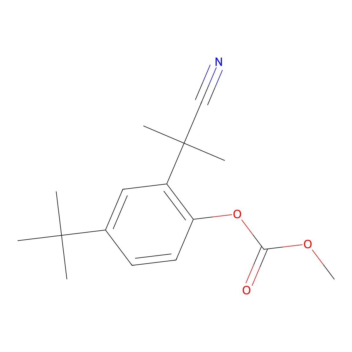 4-(tert-Butyl)-2-(2-cyanopropan-2-yl)phenyl methyl carbonate molecular structure, CAS 1246213-37-5