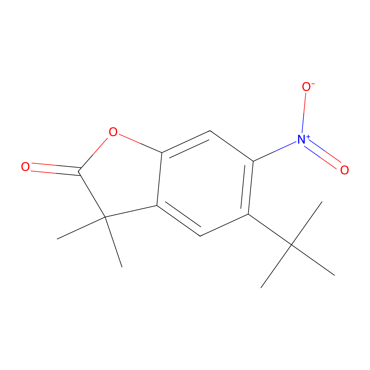 5-(tert-Butyl)-3,3-dimethyl-6-nitrobenzofuran-2(3H)-one molecular structure, CAS 1246213-39-7