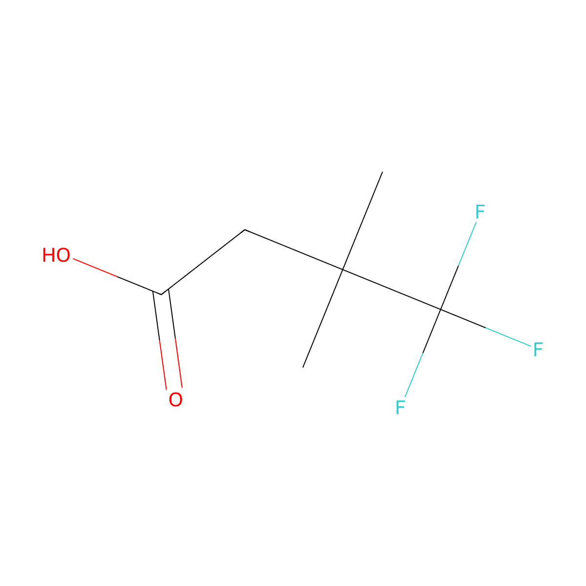 4,4,4-Trifluoro-3,3-dimethylbutanoic acid molecular structure, CAS 1246218-76-7