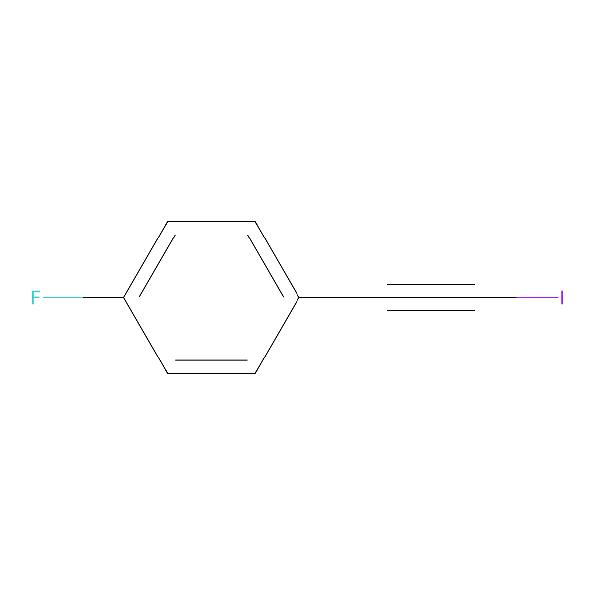 1-Fluoro-4-(iodoethynyl)benzene molecular structure, CAS 1246224-43-0