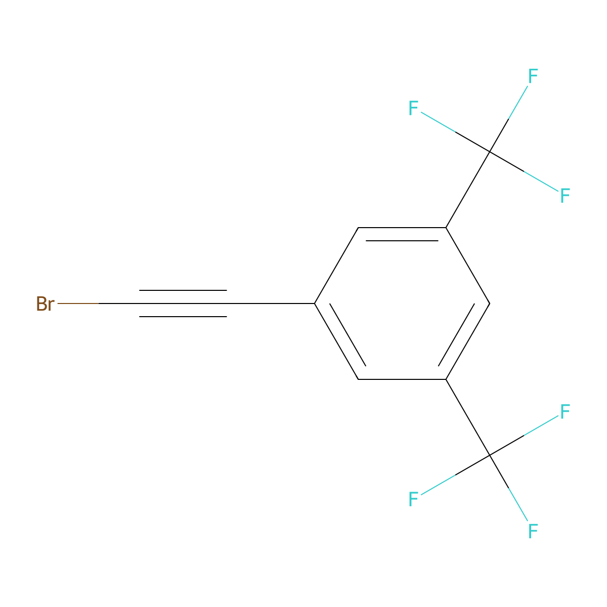 1-(Bromoethynyl)-3,5-bis(trifluoromethyl)benzene molecular structure, CAS 1246224-45-2