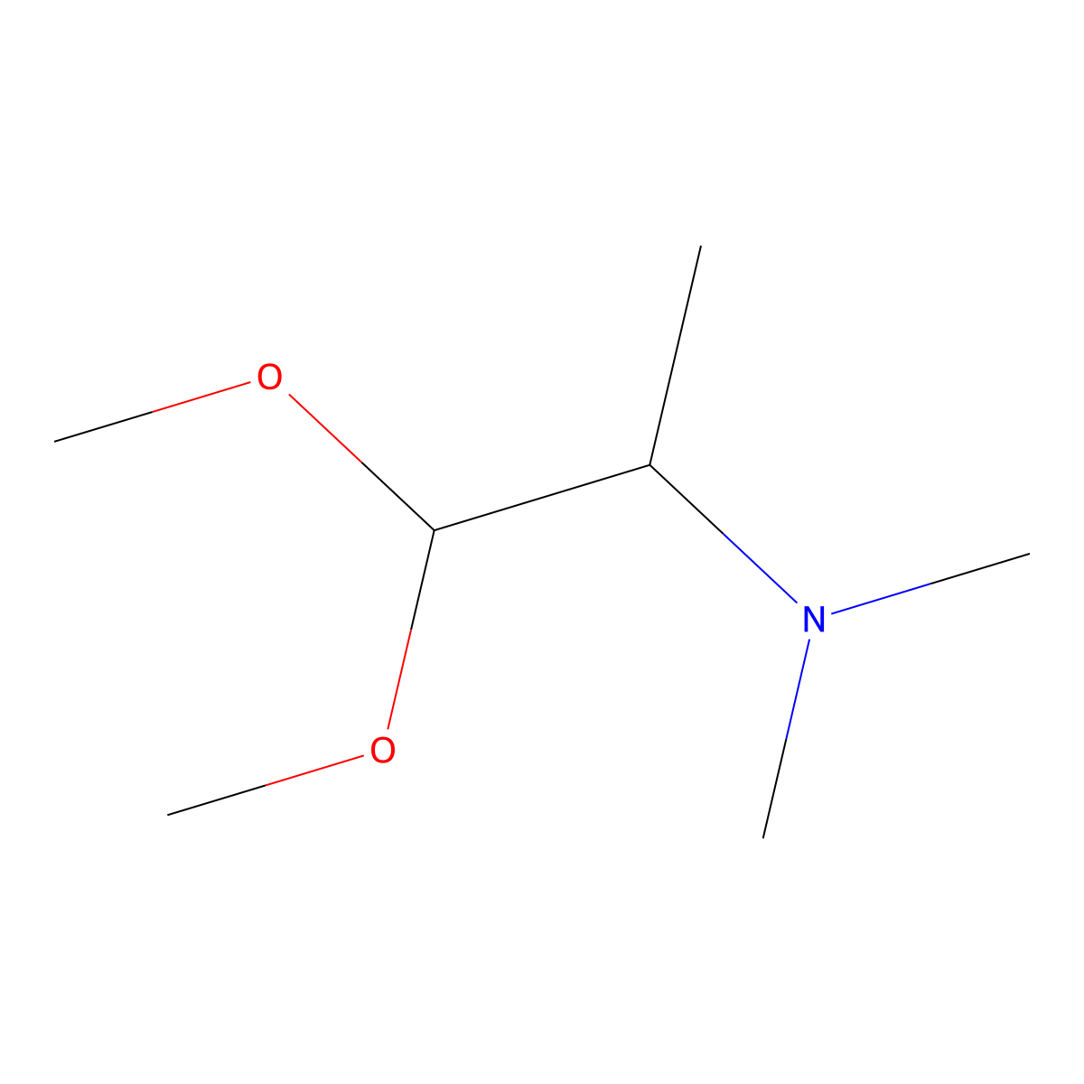 (1,1-Dimethoxypropan-2-yl)dimethylamine molecular structure, CAS 1246225-38-6