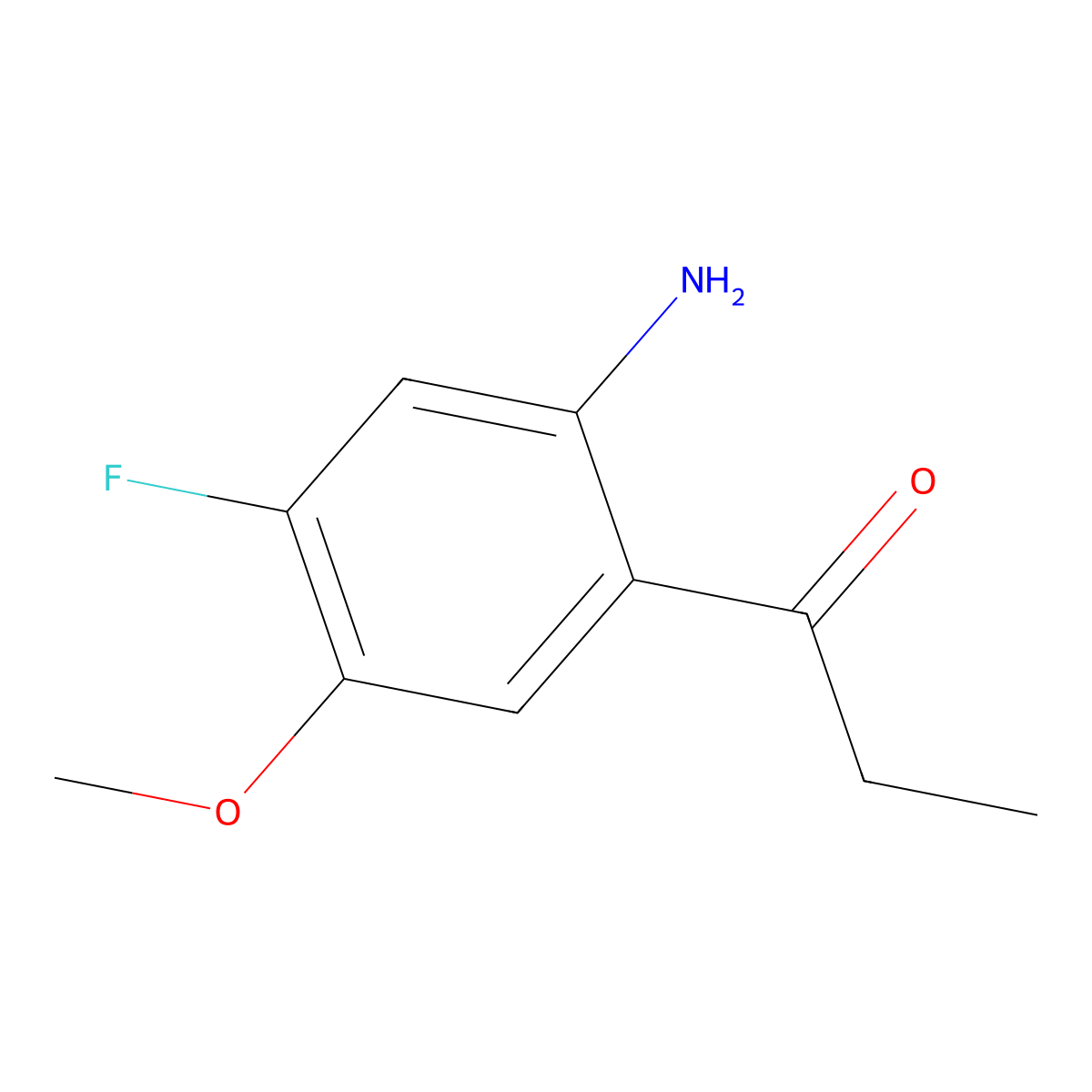1-(2-Amino-4-fluoro-5-methoxyphenyl)propan-1-one molecular structure, CAS 124623-37-6
