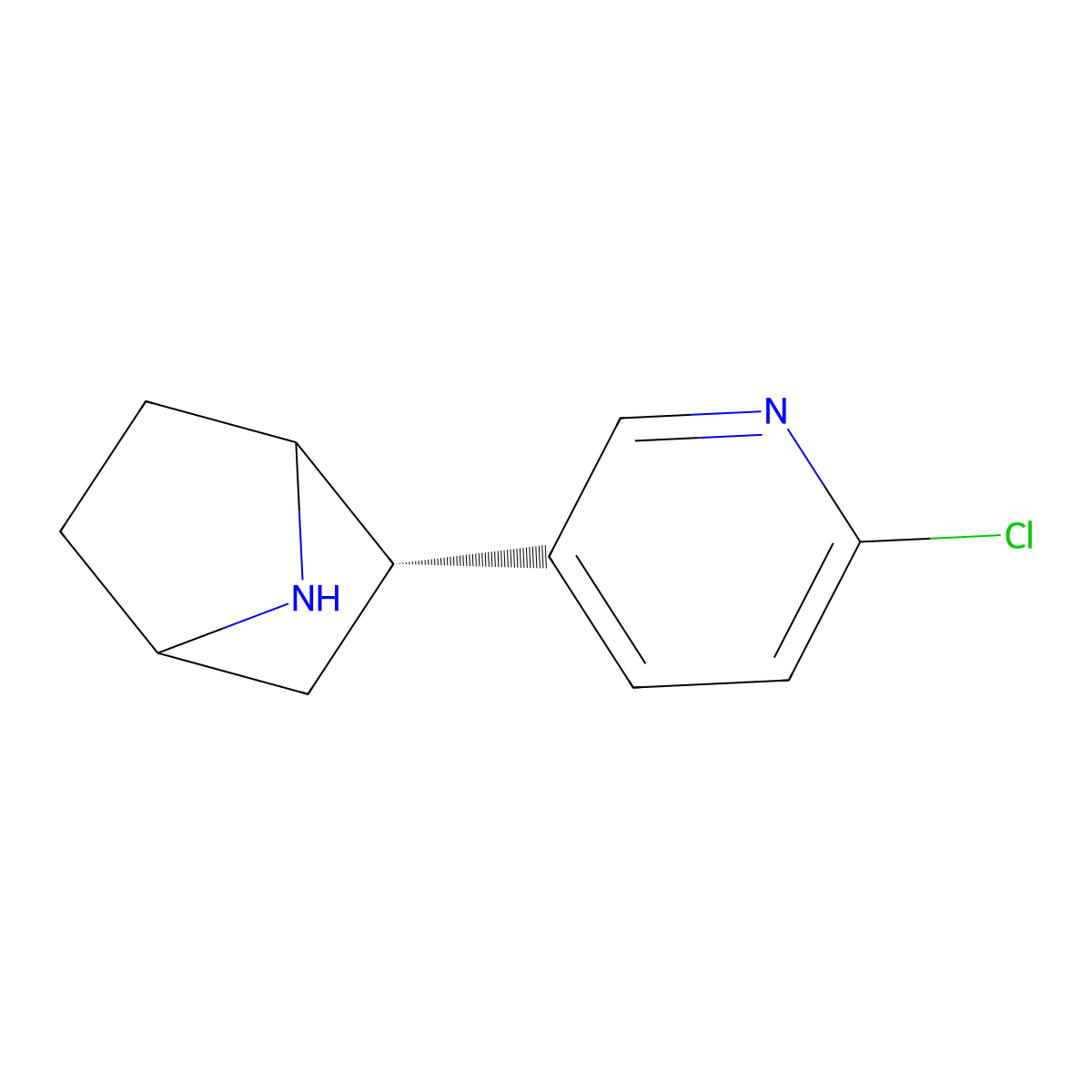 7-Azabicyclo[2.2.1]heptane, 2-(6-chloro-3-pyridinyl)-, (2S)- molecular structure, CAS 1246242-22-7