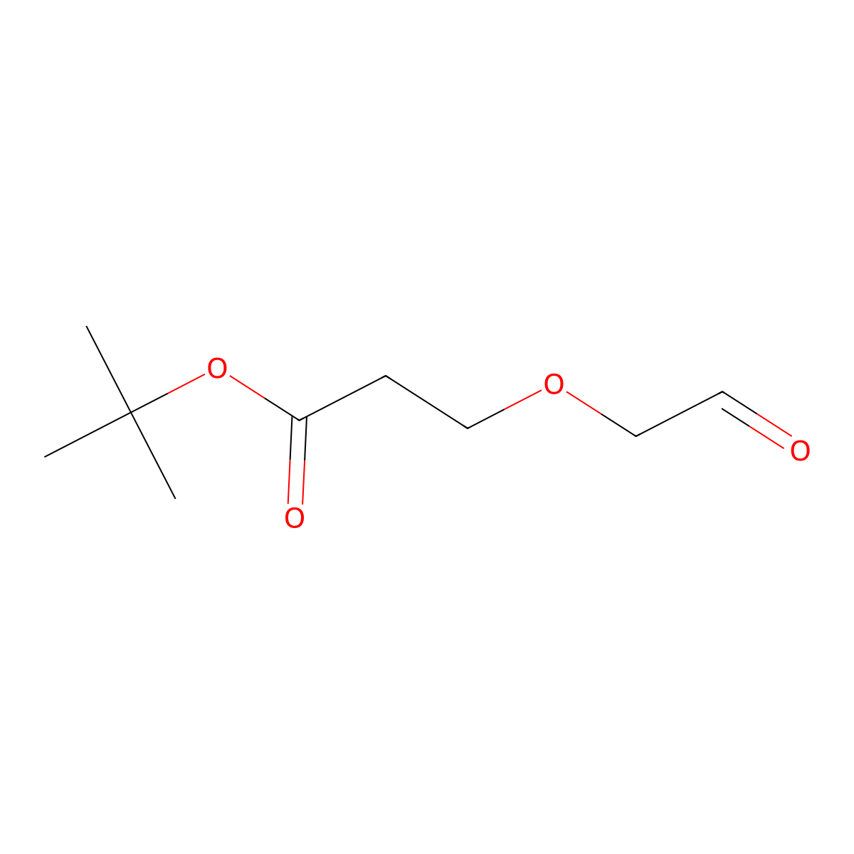 tert-Butyl 3-(2-oxoethoxy)propanoate molecular structure, CAS 1246247-28-8