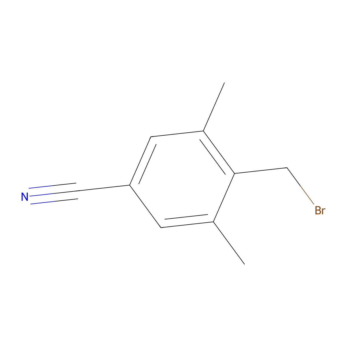 4-(Bromomethyl)-3,5-dimethylbenzonitrile molecular structure, CAS 1246247-73-3