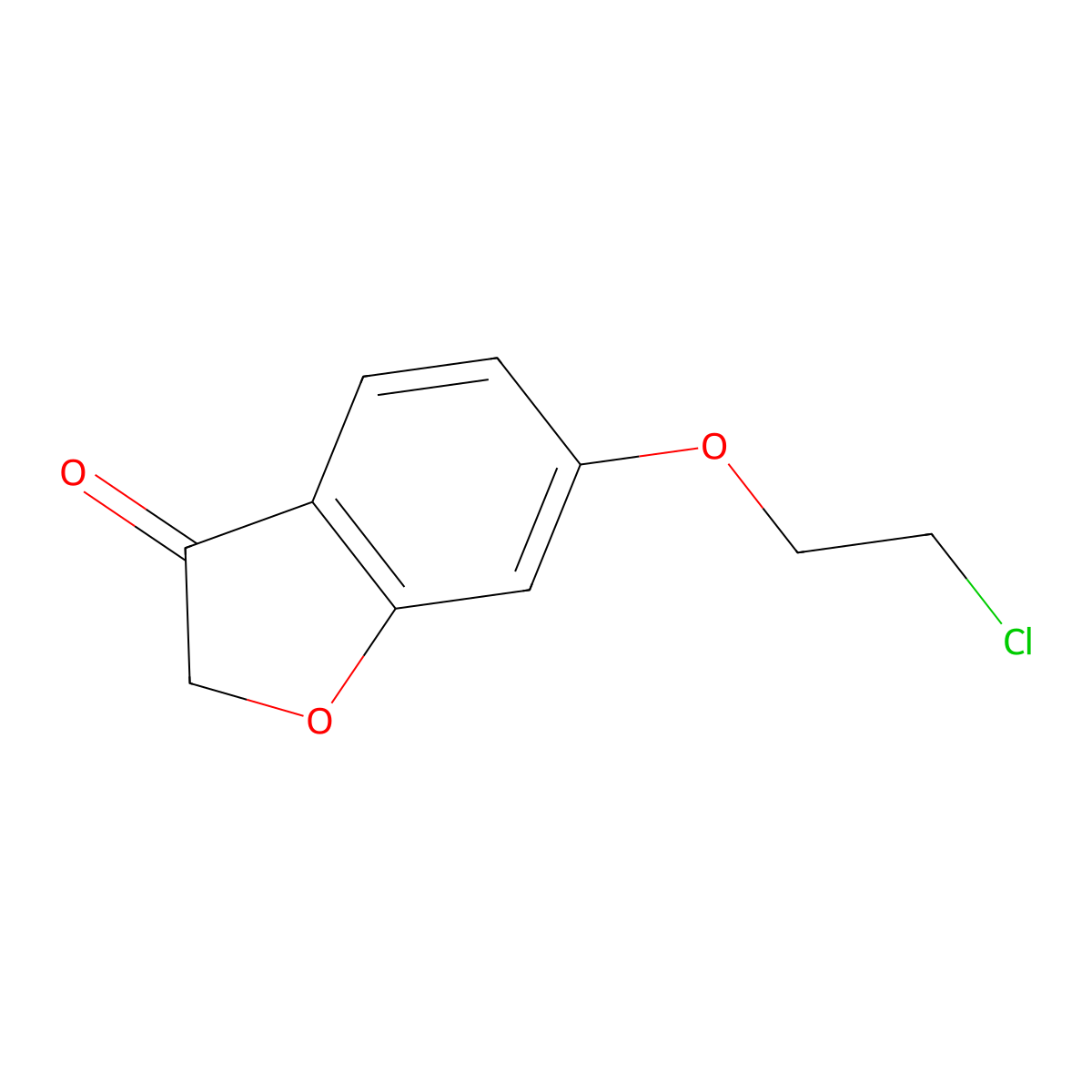 6-(2-chloroethoxy)benzofuran-3(2H)-one molecular structure, CAS 124627-69-6