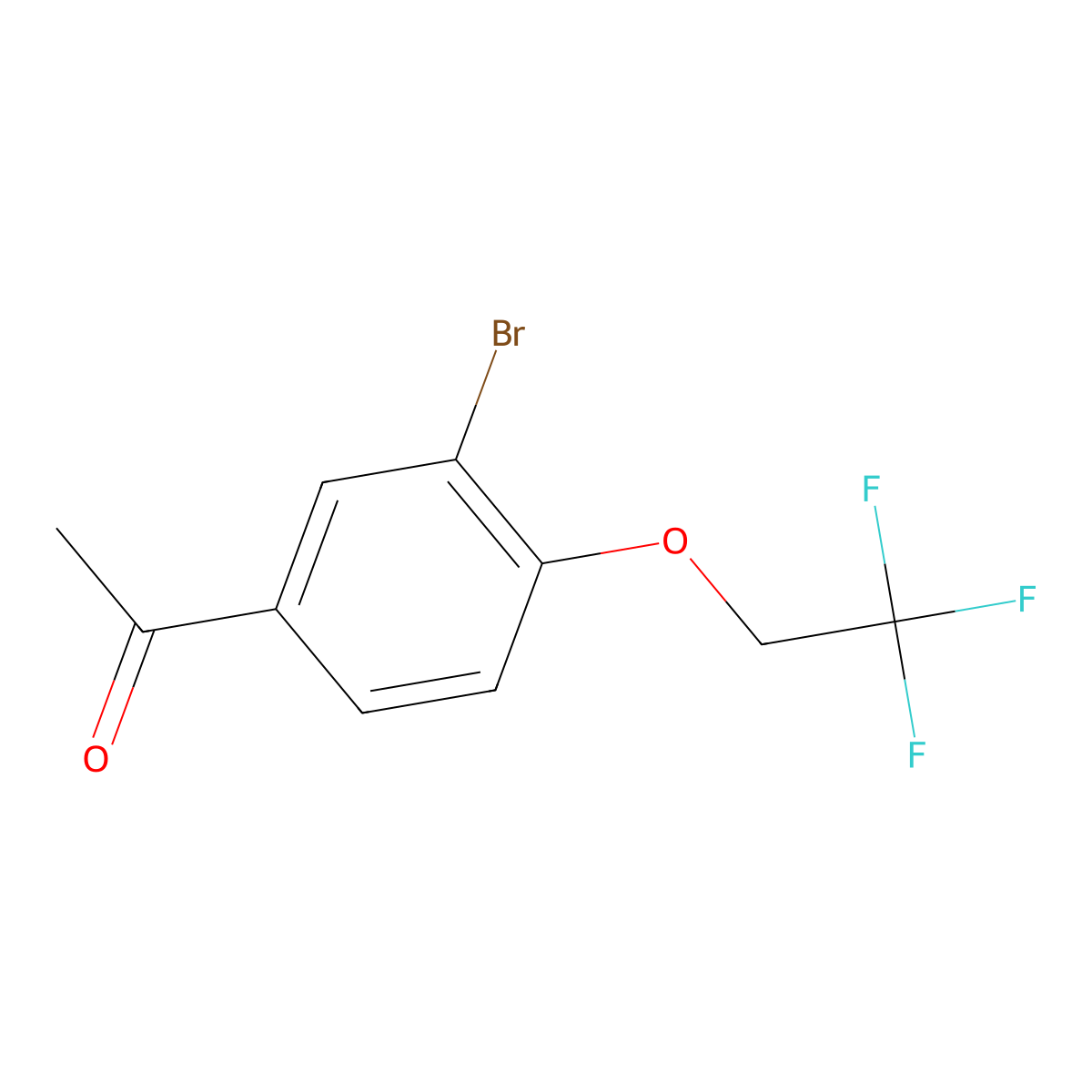 1-[3-Bromo-4-(2,2,2-trifluoro-ethoxy)-phenyl]-ethanone molecular structure, CAS 1246288-95-8