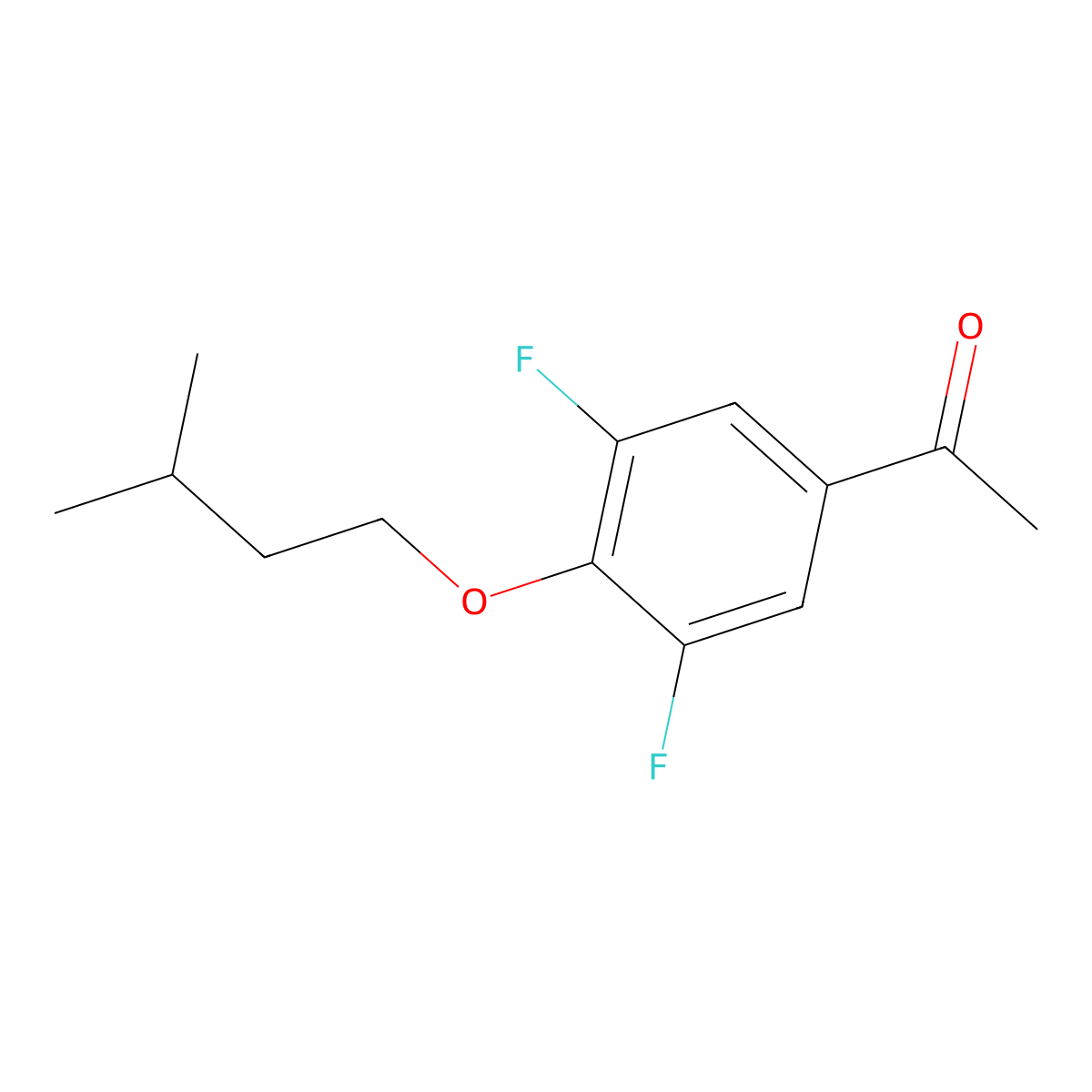 1-(3,5-Difluoro-4-(isopentyloxy)phenyl)ethanone molecular structure, CAS 1246289-02-0