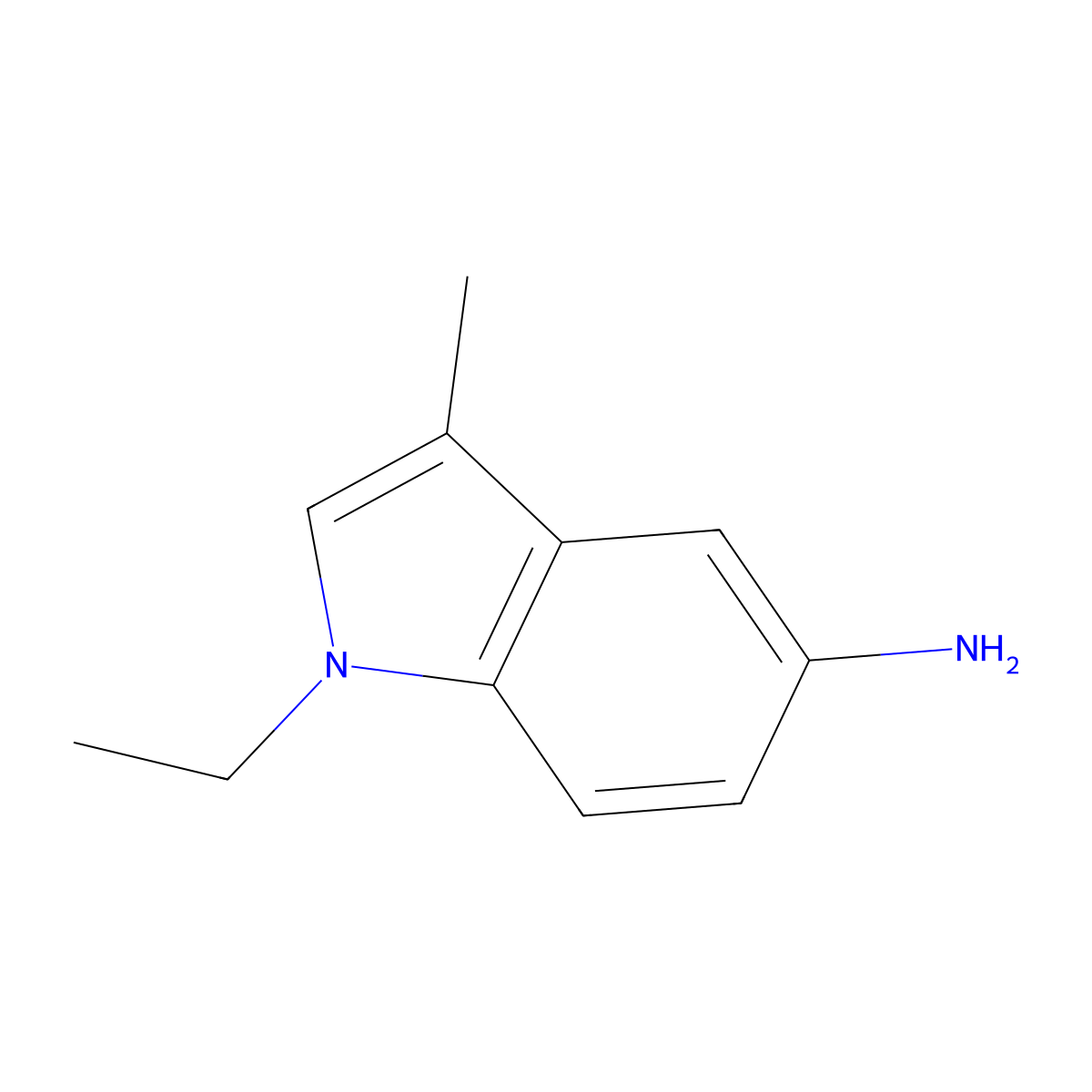 1-Ethyl-3-methyl-1H-indol-5-amine molecular structure, CAS 1246292-62-5