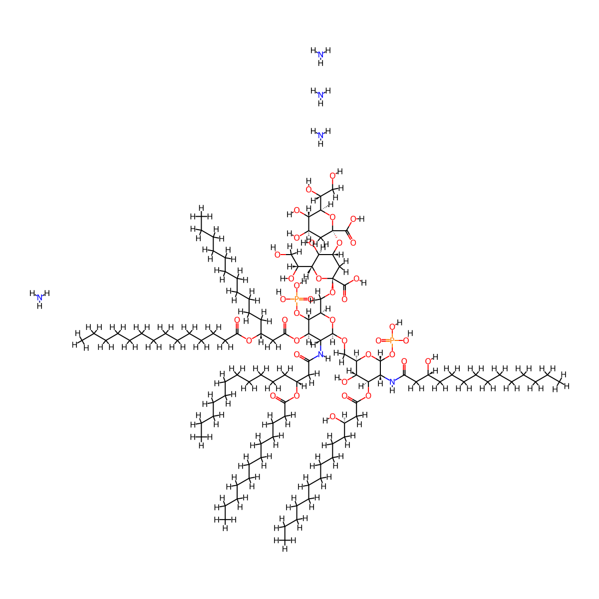 Kdo2-Lipid A ammonium molecular structure, CAS 1246298-62-3