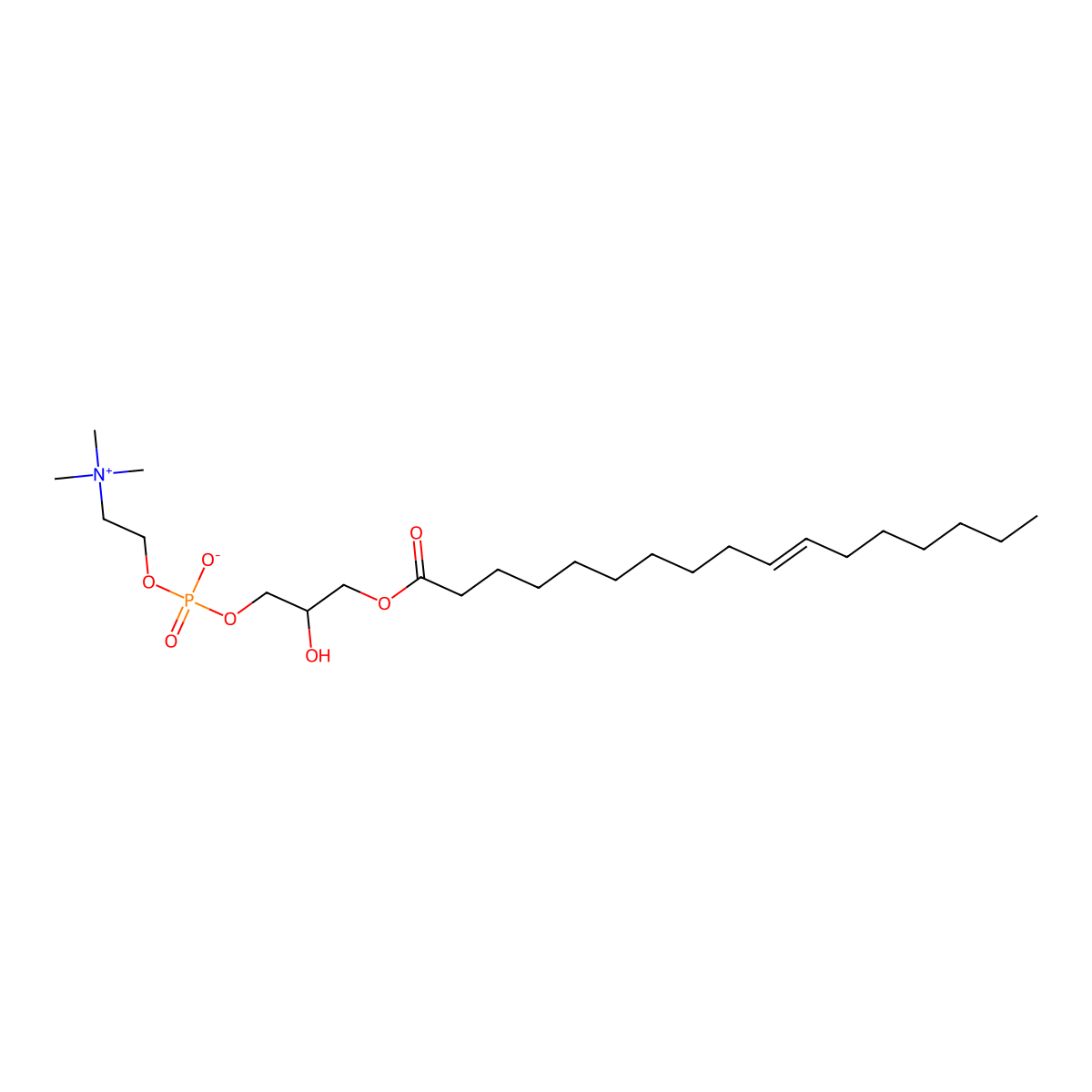 PC(17:1(10Z)/0:0) molecular structure, CAS 1246304-62-0