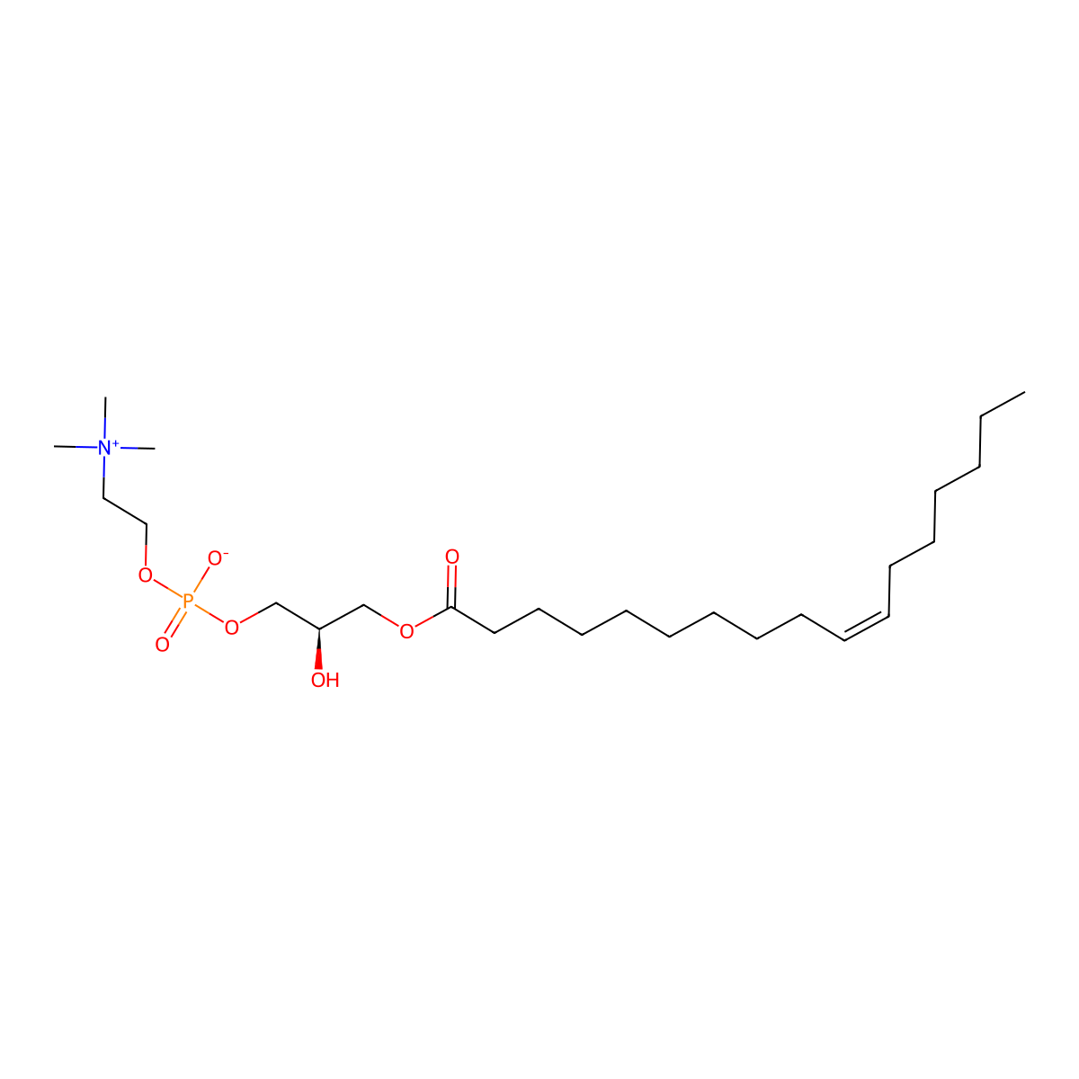 PC(17:1(10Z)/0:0) molecular structure, CAS 1246304-62-0