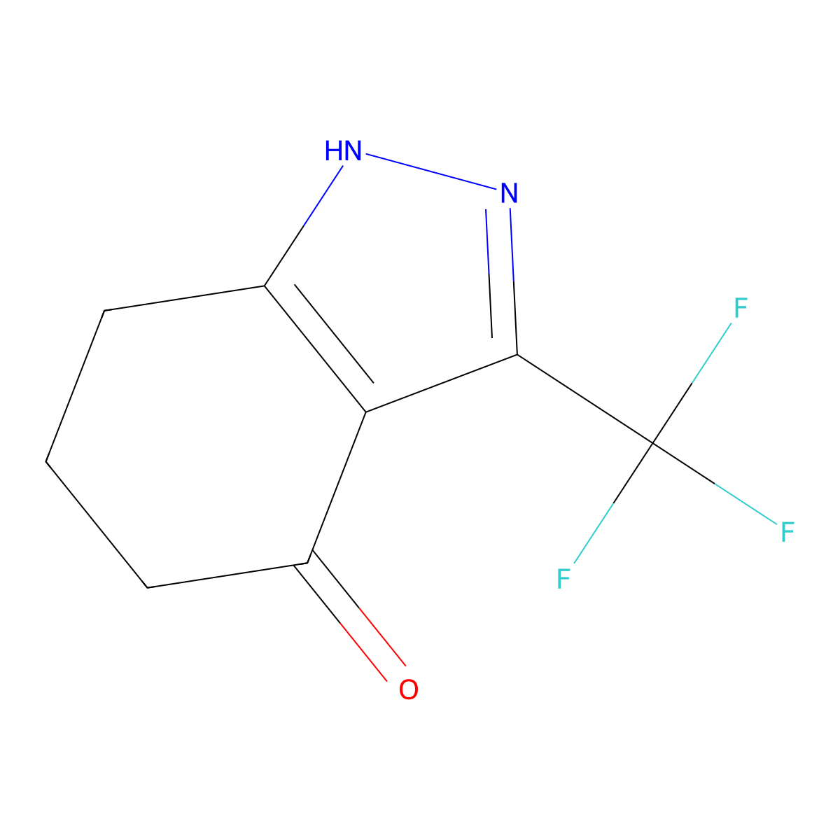 3-(trifluoromethyl)-4,5,6,7-tetrahydro-1H-indazol-4-one molecular structure, CAS 1246307-17-4