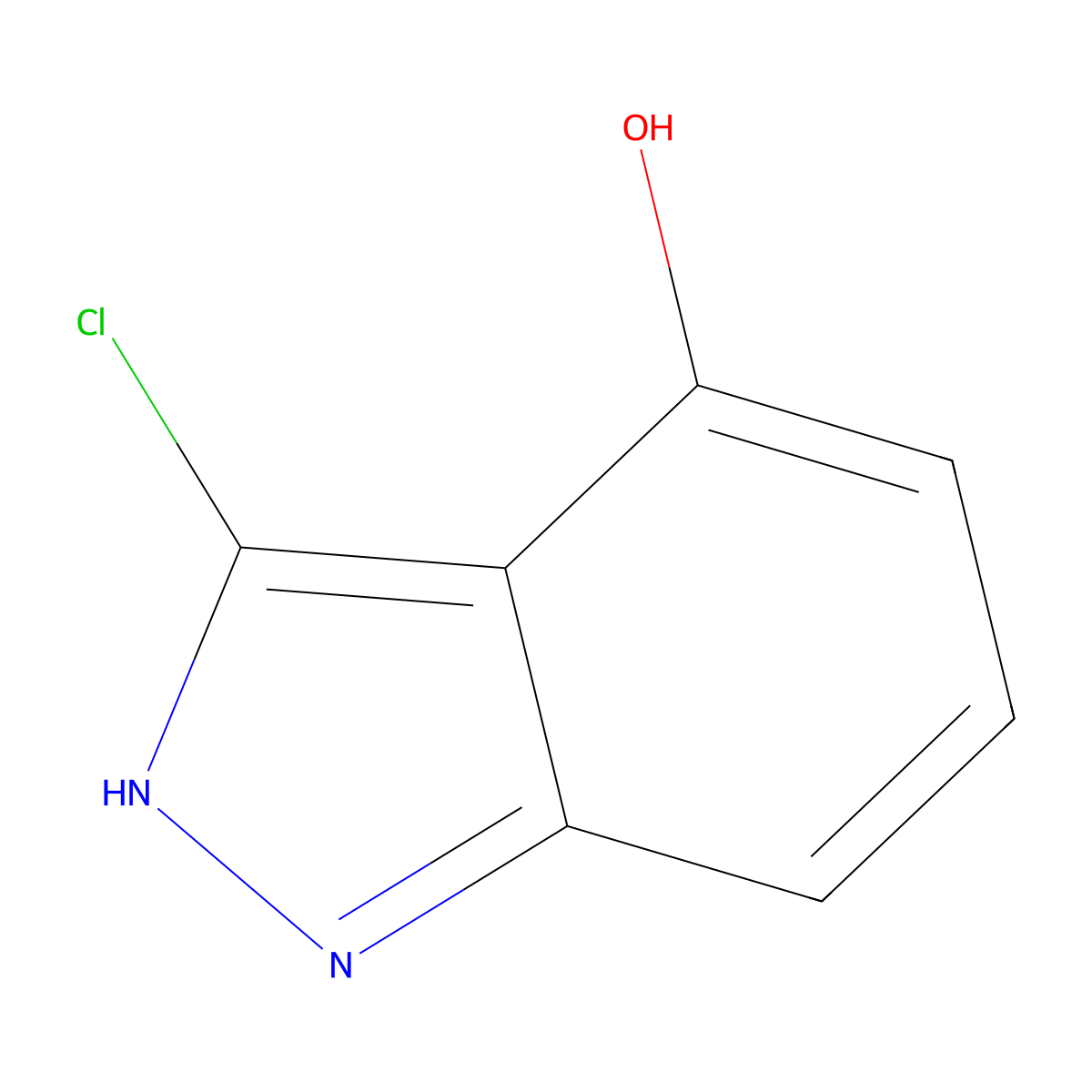 3-Chloro-1H-indazol-4-ol molecular structure, CAS 1246307-72-1