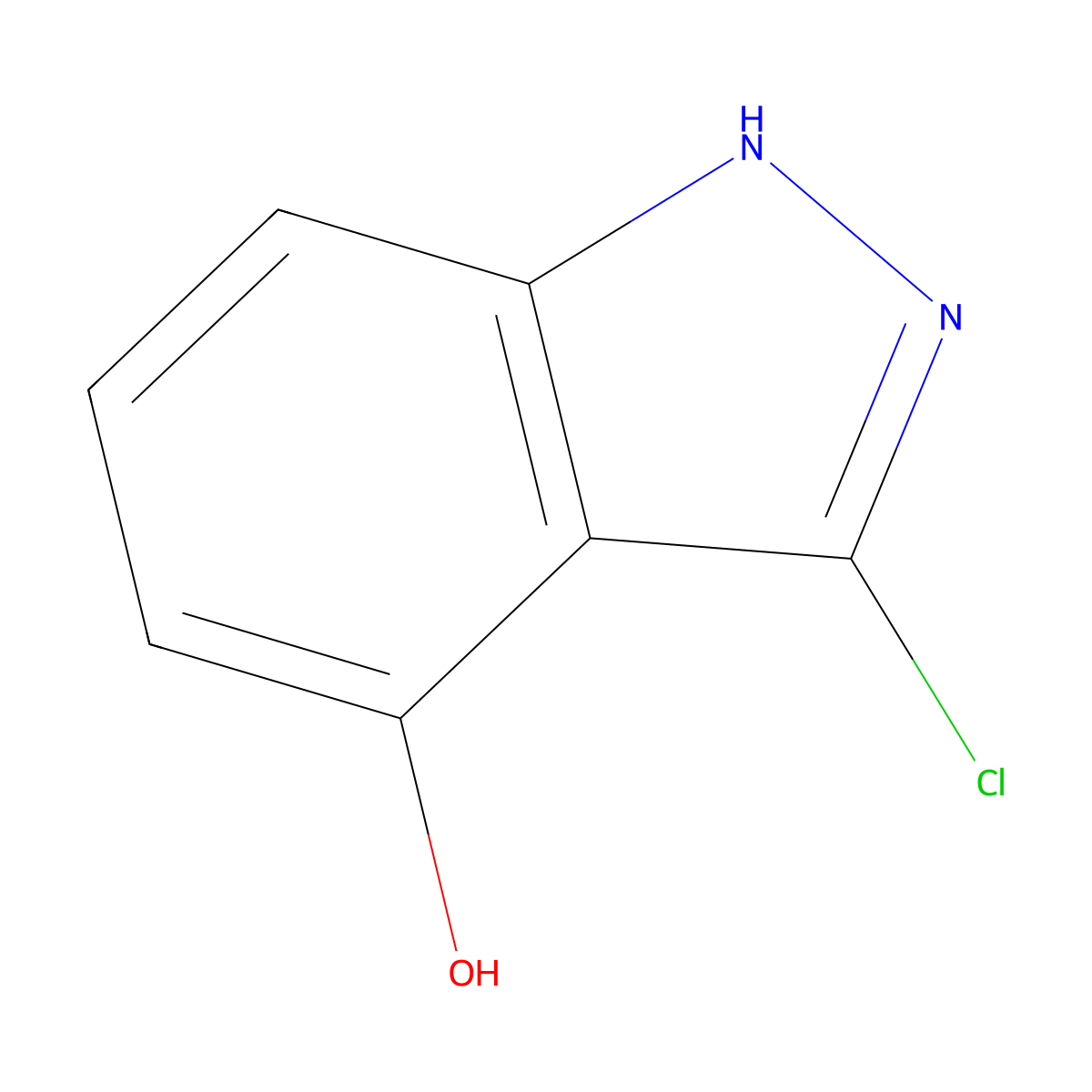 3-Chloro-1H-indazol-4-ol molecular structure, CAS 1246307-72-1