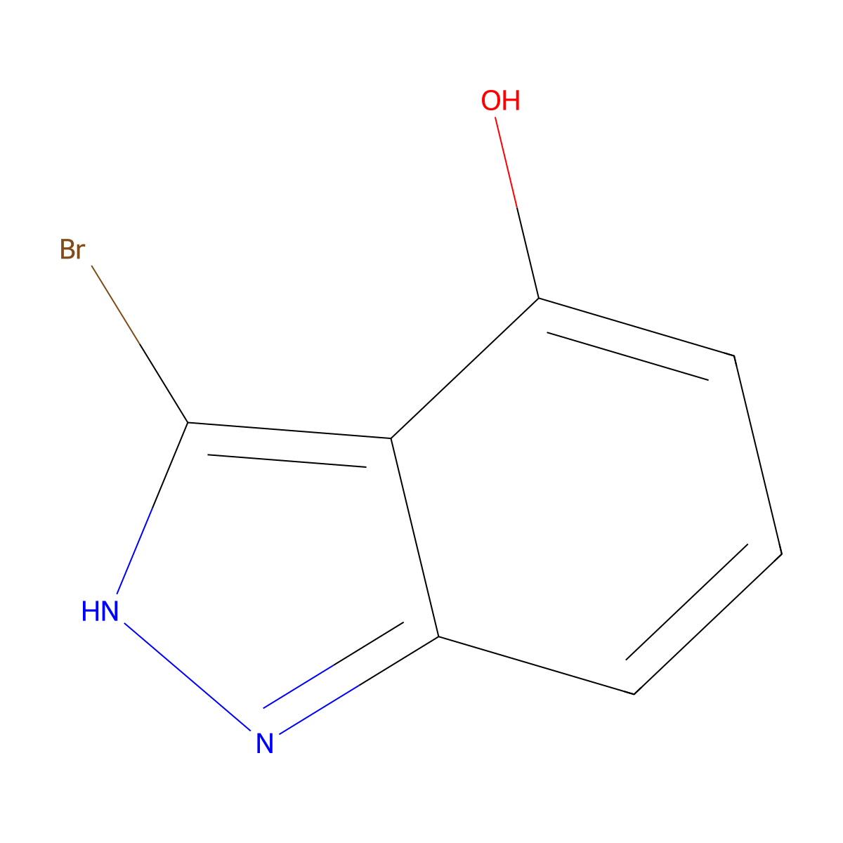 3-bromo-1H-indazol-4-ol molecular structure, CAS 1246307-73-2