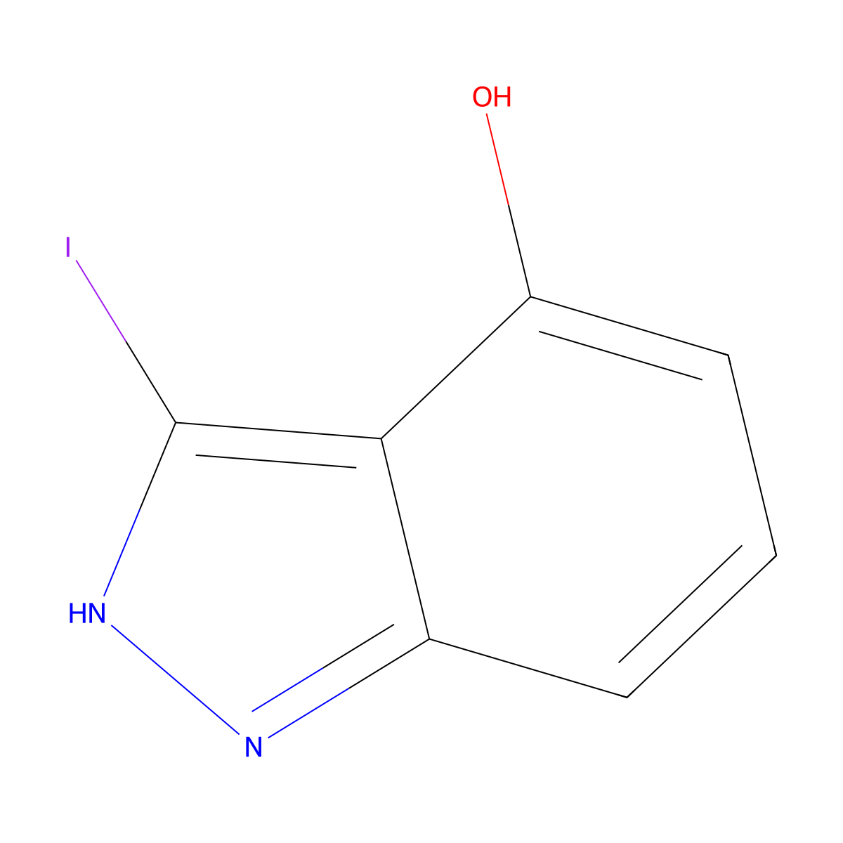 3-Iodo-1H-indazol-4-ol molecular structure, CAS 1246307-74-3