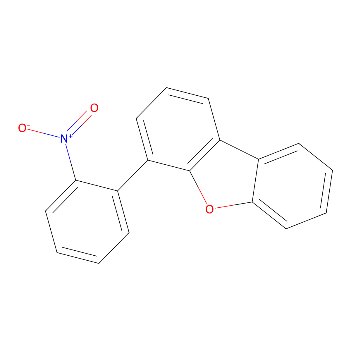 4-(2-Nitrophenyl)dibenzofuran molecular structure, CAS 1246308-80-4