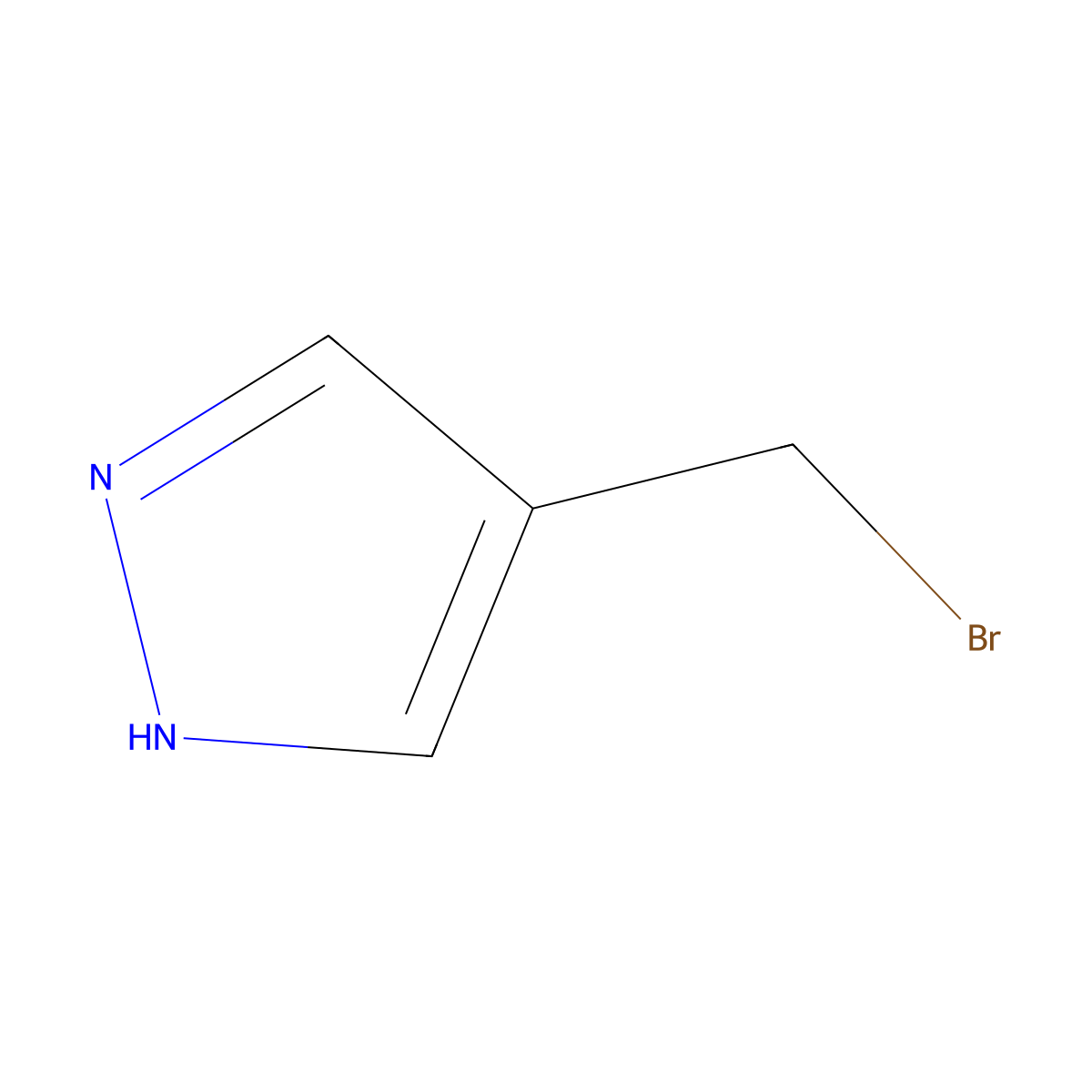 4-(bromomethyl)-1H-pyrazole molecular structure, CAS 1246311-85-2
