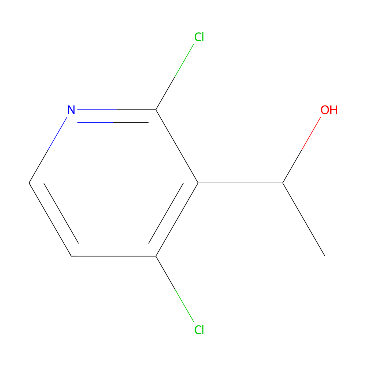 1-(2,4-Dichloropyridin-3-yl)ethanol molecular structure, CAS 1246349-88-1