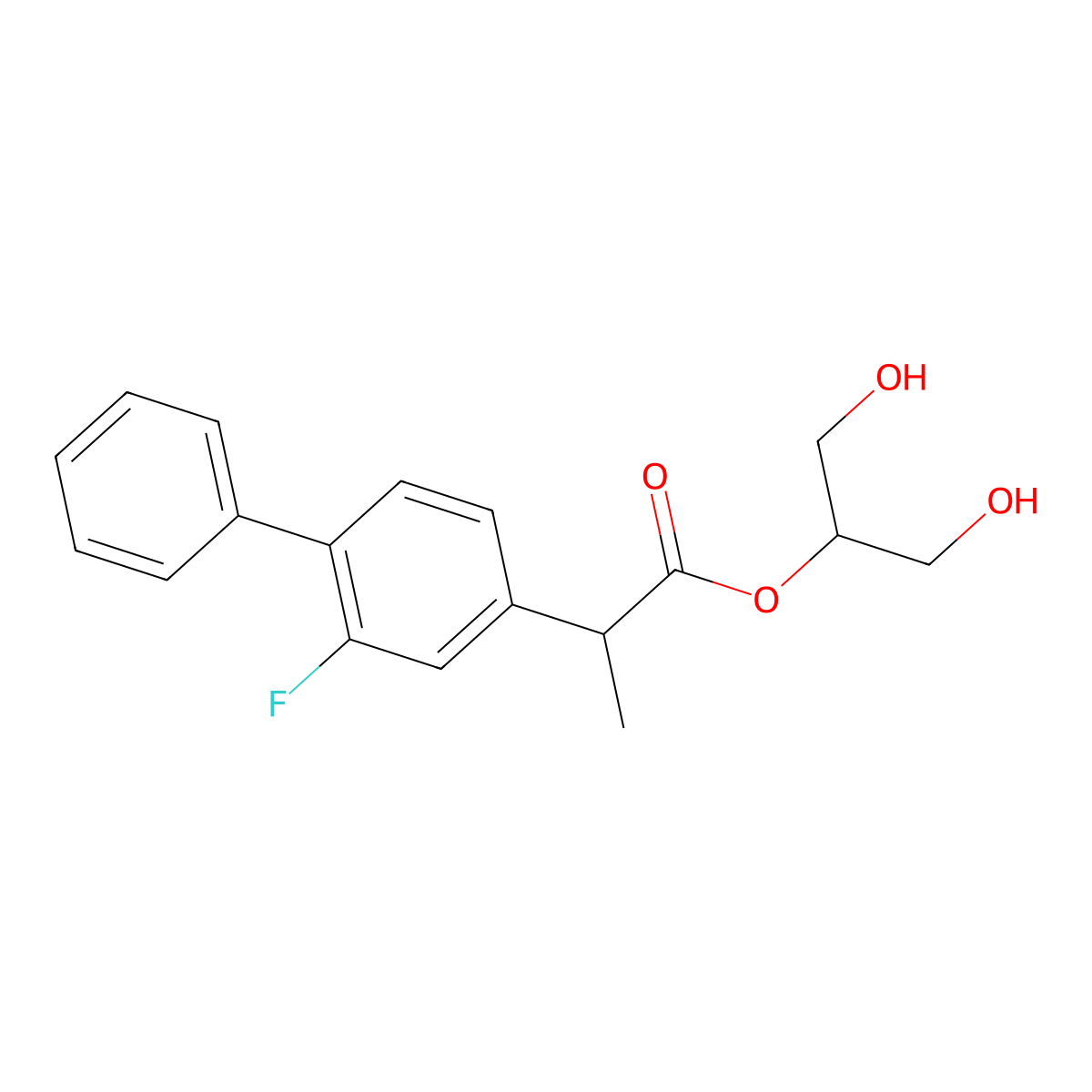 Flurbiprofen-2-Glyceryl Ester molecular structure, CAS 124635-86-5
