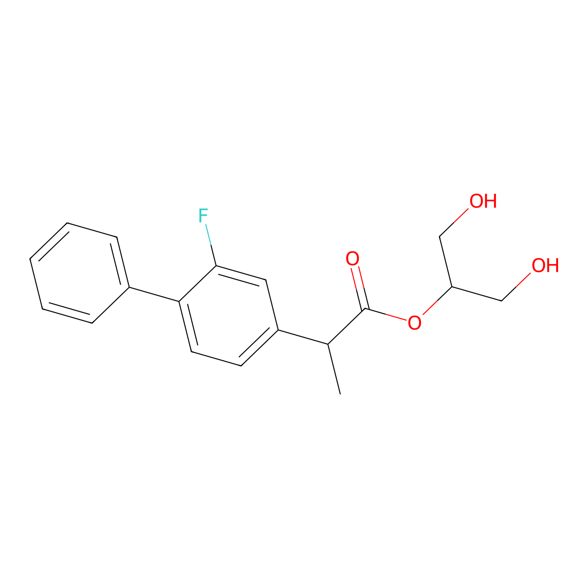 Flurbiprofen-2-Glyceryl Ester molecular structure, CAS 124635-86-5