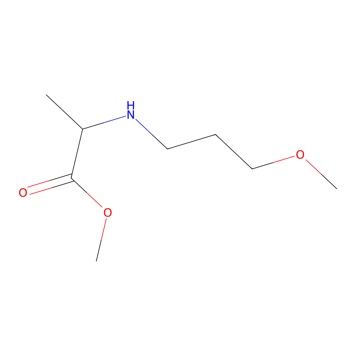 Methyl 2-[(3-methoxypropyl)amino]propanoate molecular structure, CAS 1246362-36-6