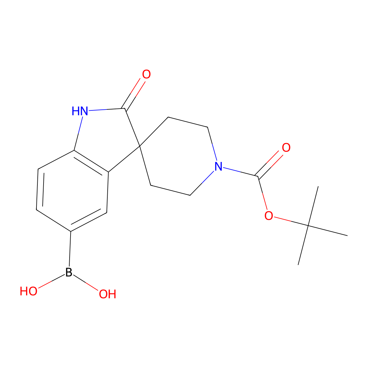 1'-(Tert-butoxycarbonyl)-2-oxospiro[indoline-3,4'-piperidine]-5-ylboronic acid molecular structure, CAS 1246372-96-2
