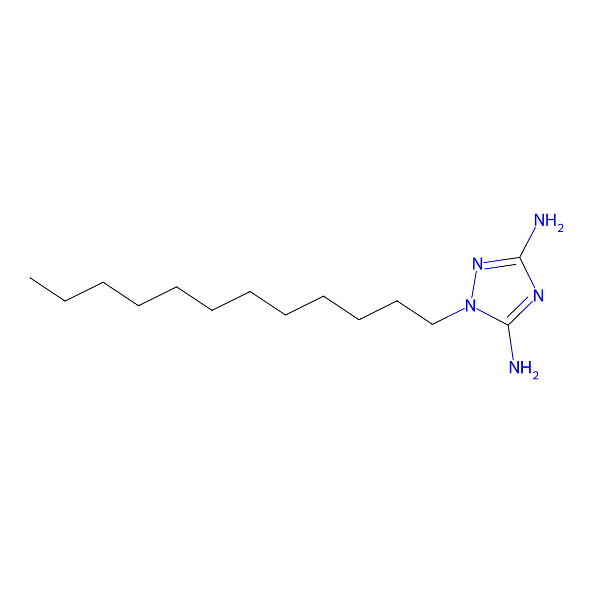 1H-1,2,4-Triazole-3,5-diamine, 1-dodecyl- molecular structure, CAS 124638-99-9