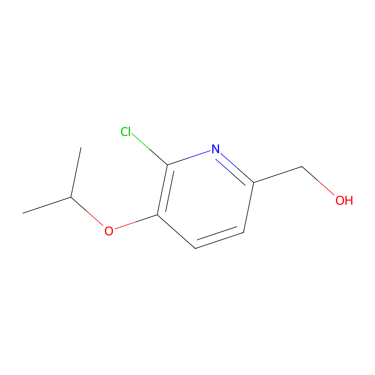 (6-Chloro-5-isopropoxypyridin-2-yl)methanol molecular structure, CAS 1246388-94-2
