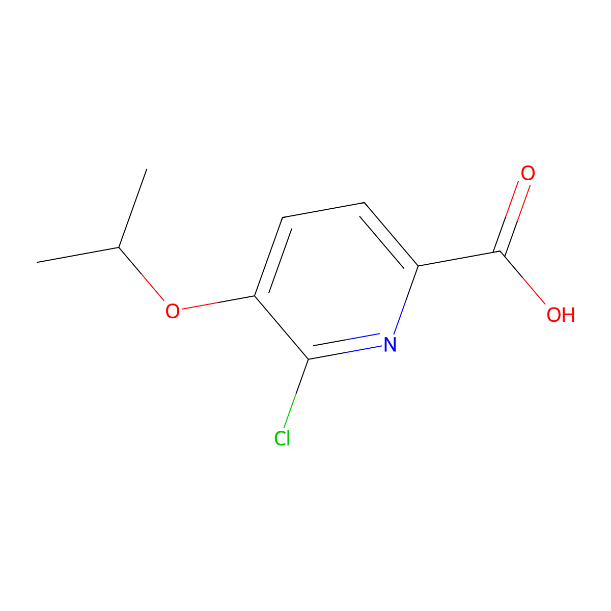 6-Chloro-5-isopropoxypicolinic acid molecular structure, CAS 1246388-96-4