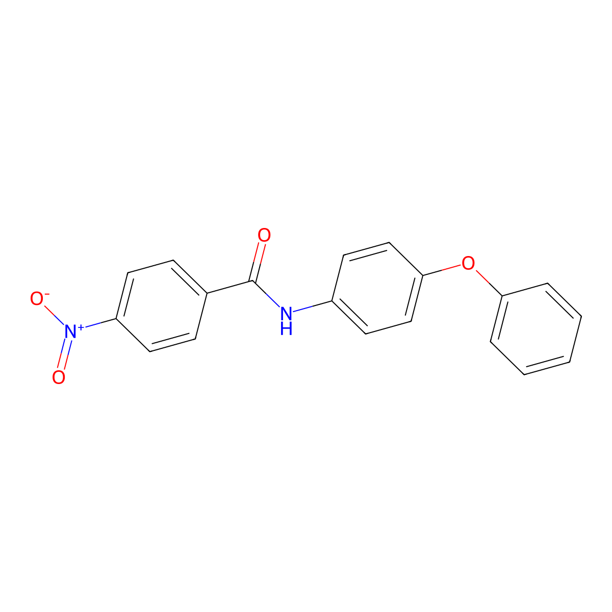 4-nitro-N-(4-phenoxyphenyl)benzamide molecular structure, CAS 124642-47-3