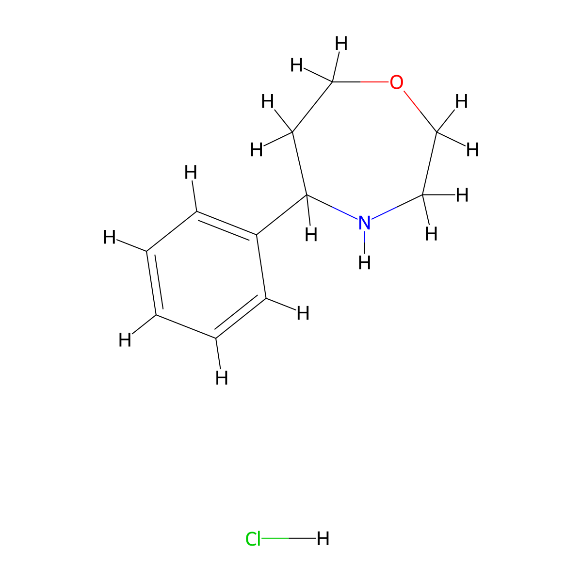 5-Phenyl-1,4-oxazepane hydrochloride molecular structure, CAS 1246455-98-0