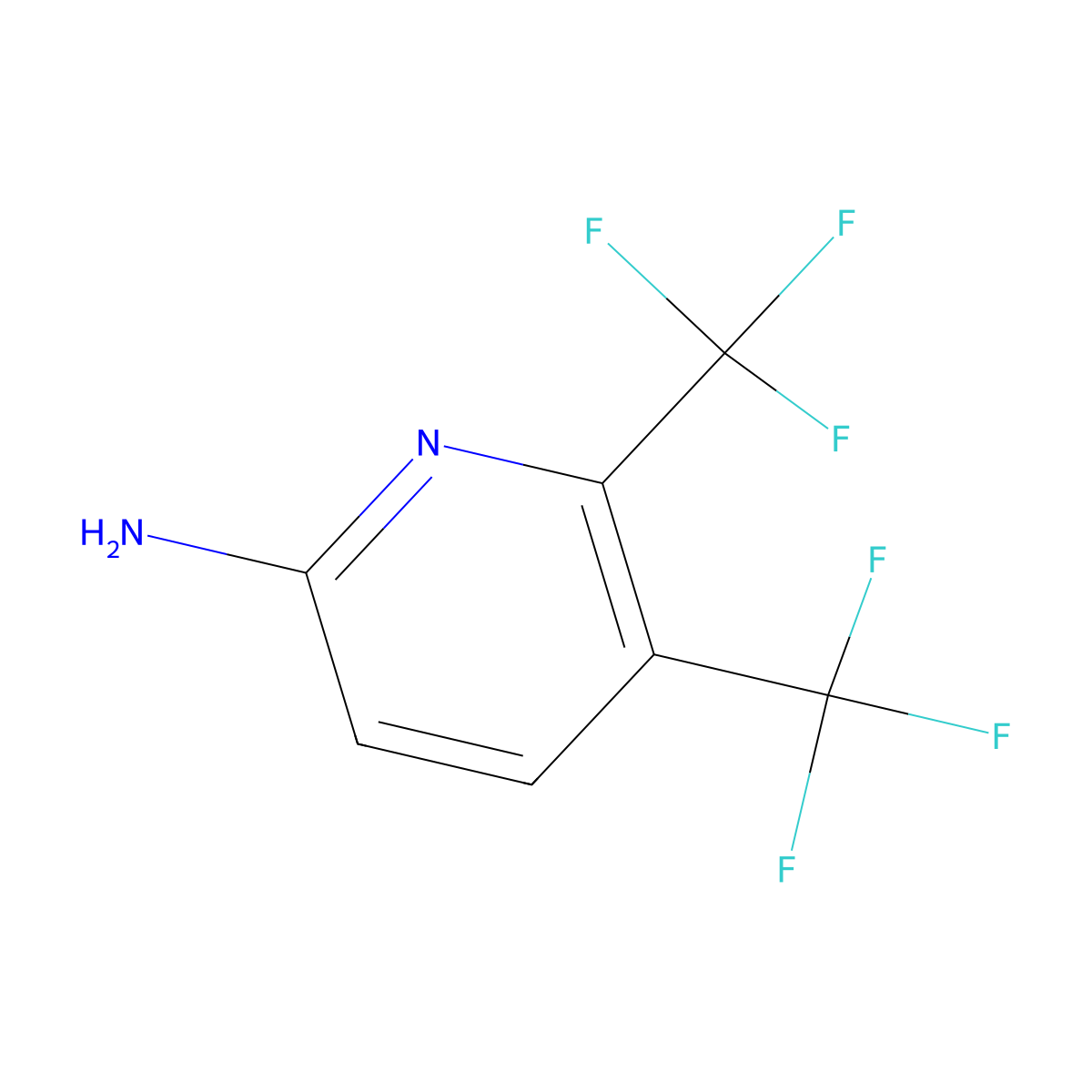 5,6-Bis(trifluoromethyl)pyridin-2-amine molecular structure, CAS 1246466-56-7