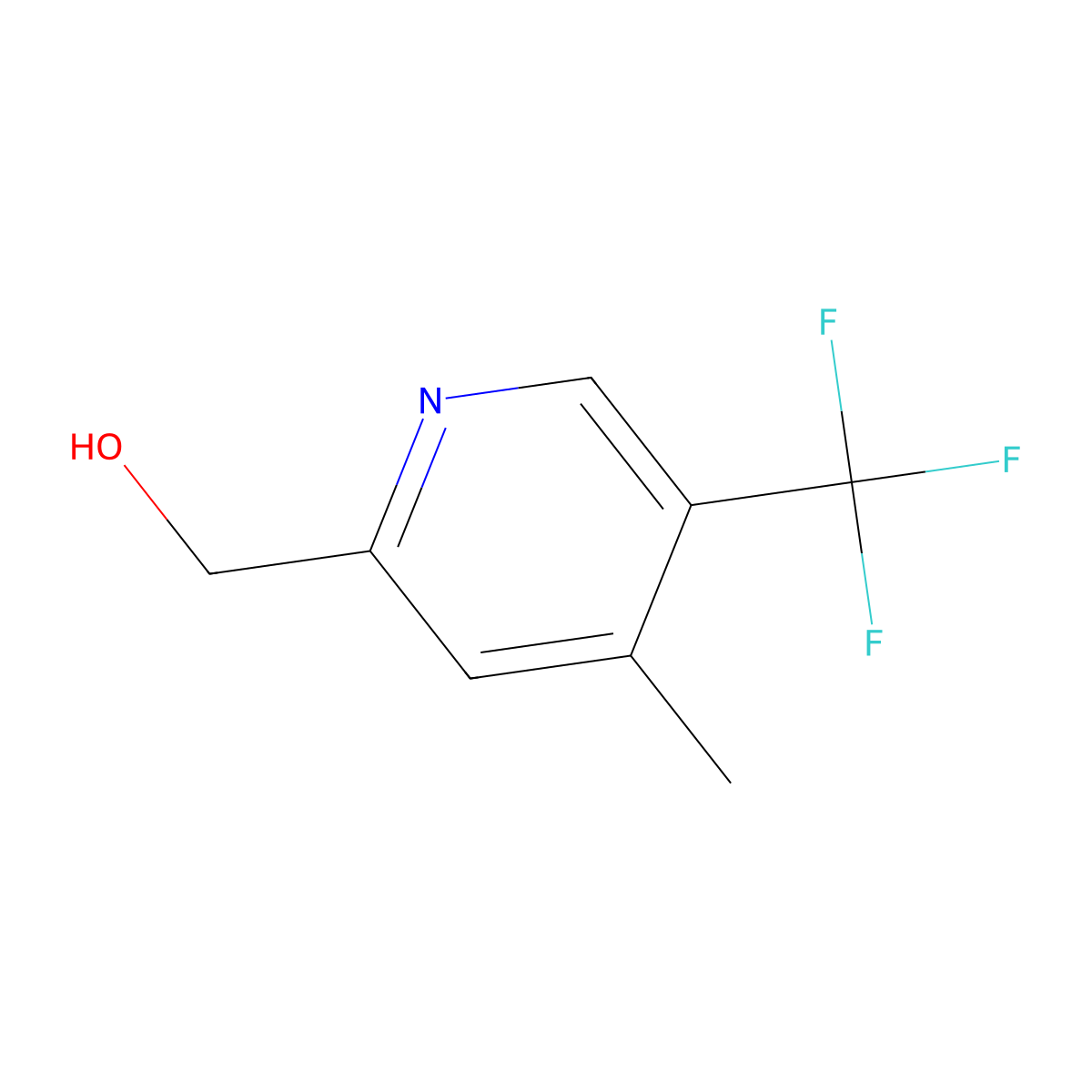 [4-Methyl-5-(trifluoromethyl)pyridin-2-yl]methanol molecular structure, CAS 1246466-58-9
