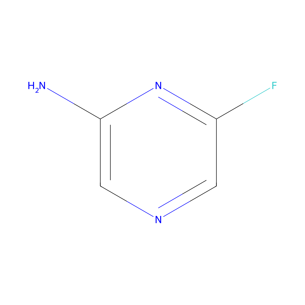 6-Fluoropyrazin-2-amine molecular structure, CAS 1246466-74-9