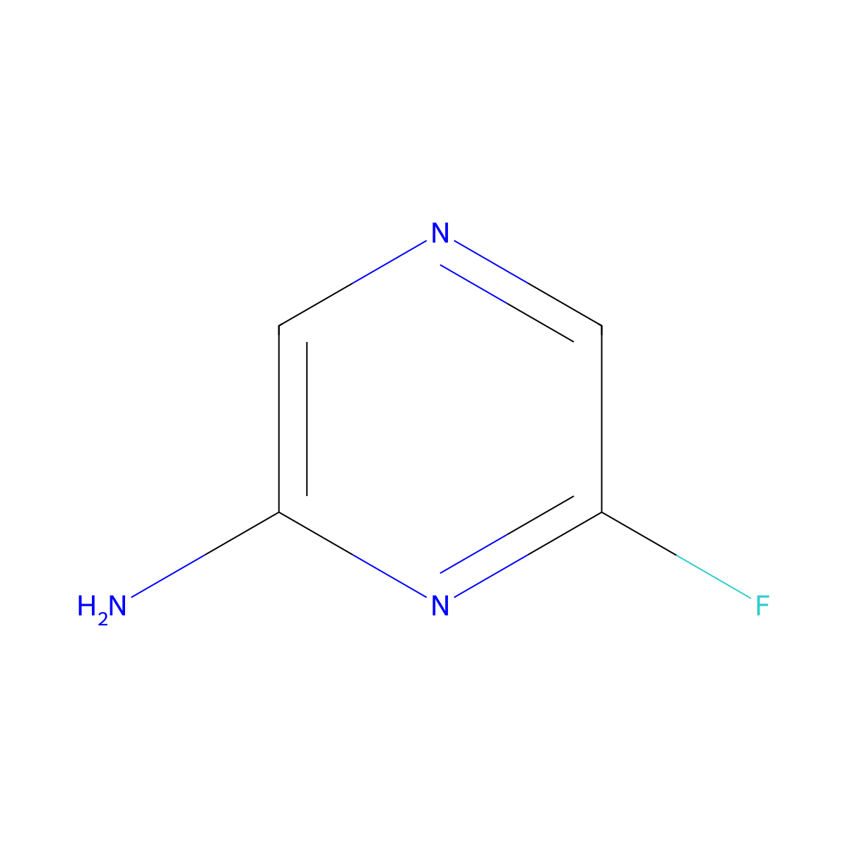 6-Fluoropyrazin-2-amine molecular structure, CAS 1246466-74-9