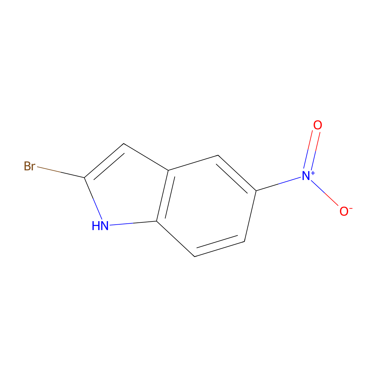 2-bromo-5-nitro-1H-indole molecular structure, CAS 1246471-11-3