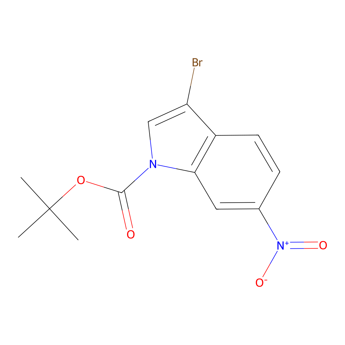 N-Boc-3-bromo-6-nitroindole molecular structure, CAS 1246471-29-3