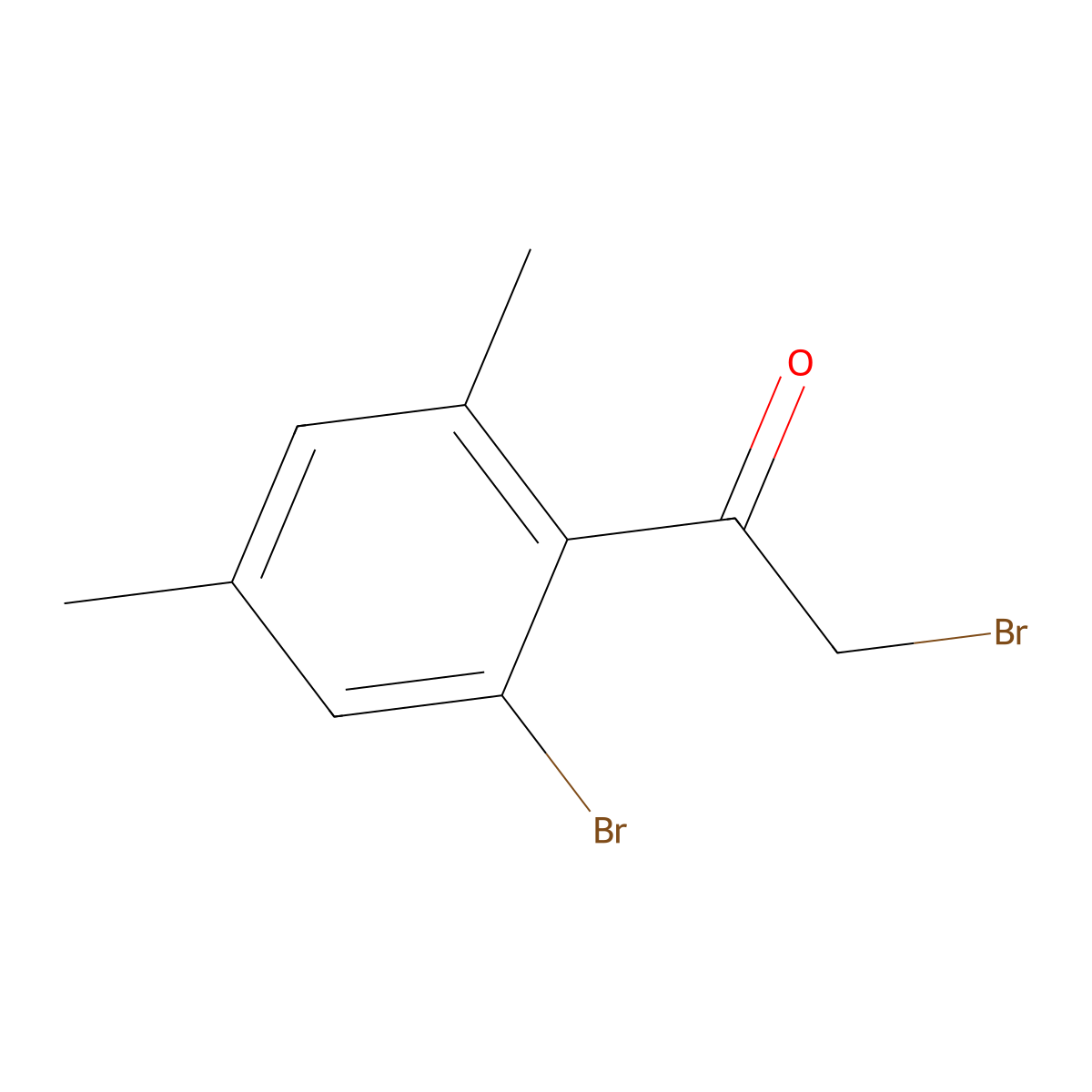 2-Bromo-1-(2-bromo-4,6-dimethylphenyl)ethanone molecular structure, CAS 1246471-30-6