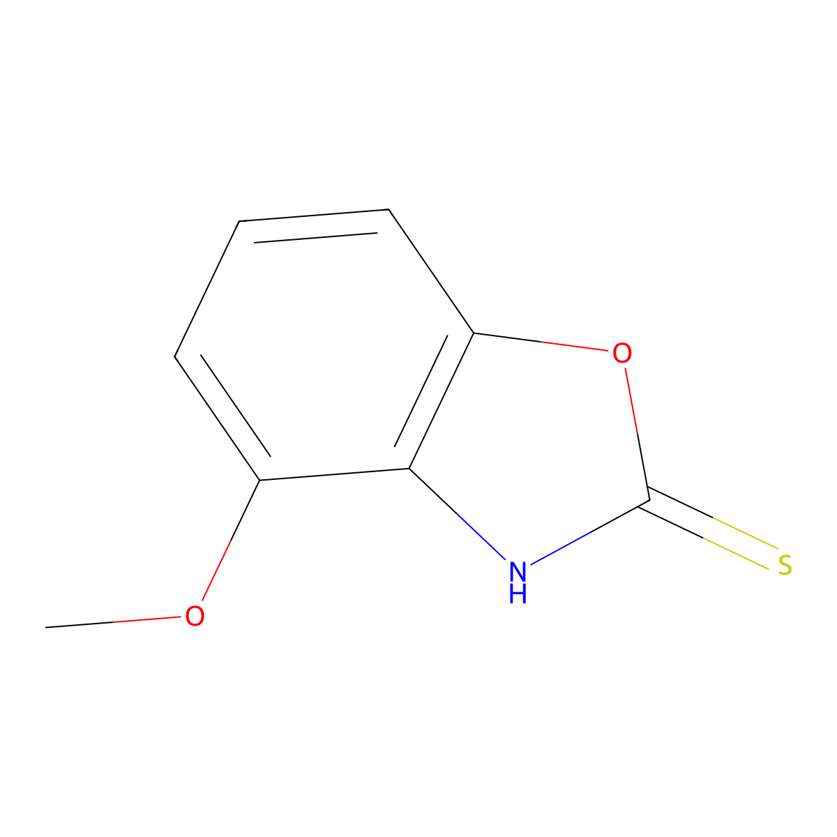 4-Methoxybenzo[d]oxazole-2(3H)-thione molecular structure, CAS 1246471-39-5