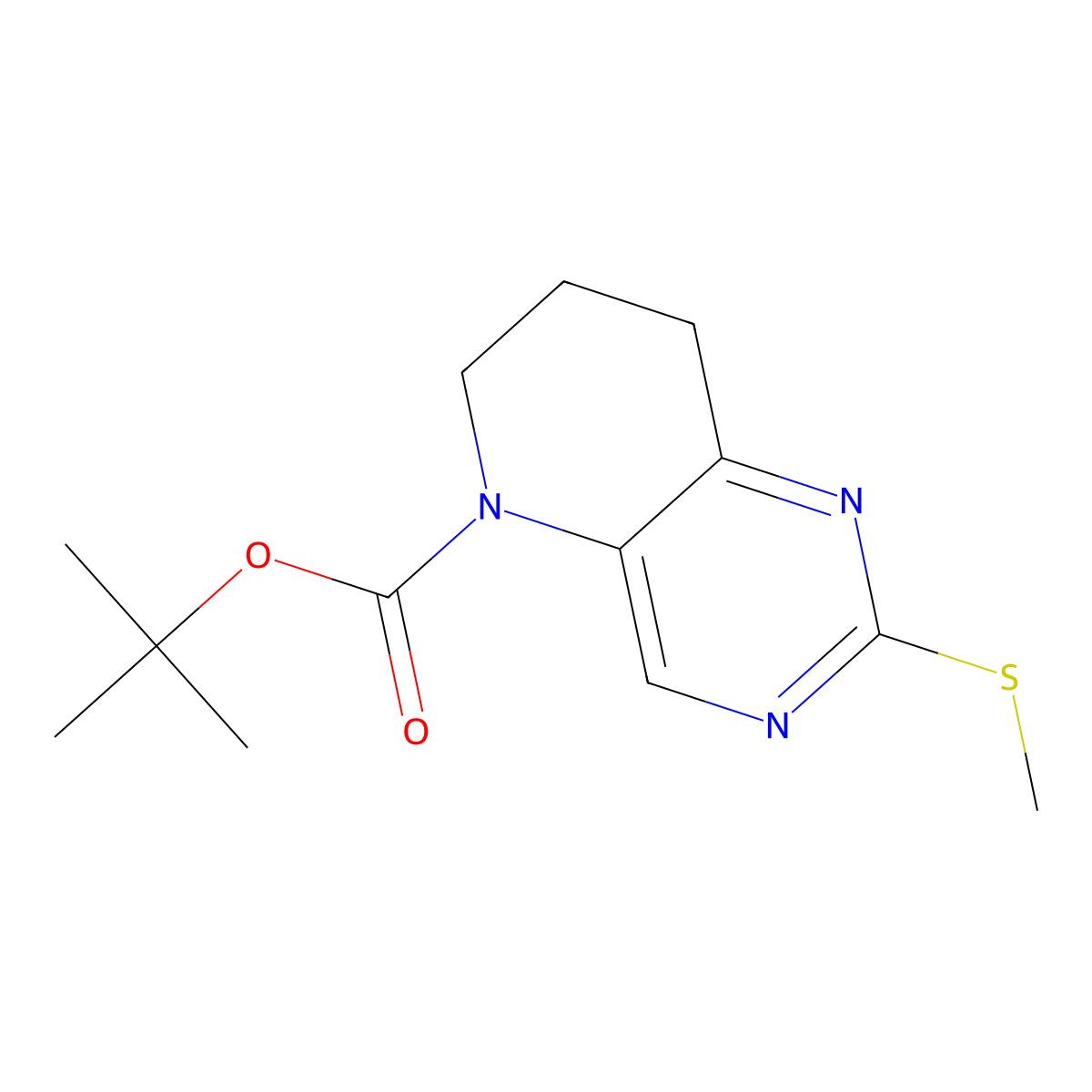 5-Boc-2-(methylthio)-5,6,7,8-tetrahydropyrido[3,2-d]pyrimidine molecular structure, CAS 1246471-43-1