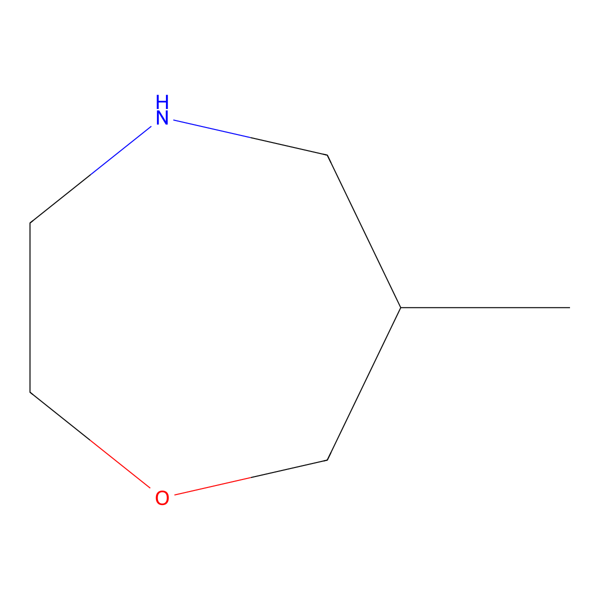6-Methyl-1,4-oxazepane molecular structure, CAS 1246494-22-3