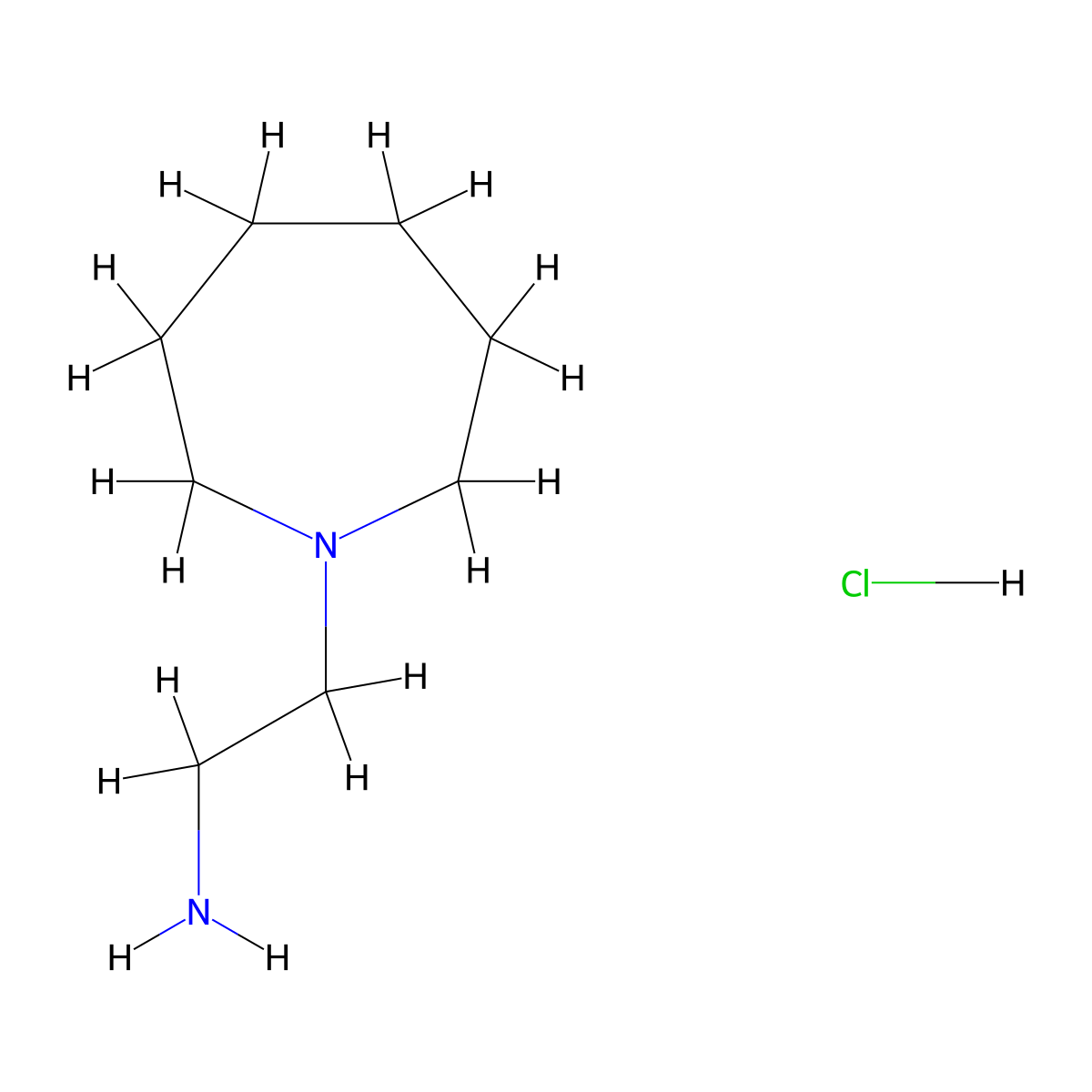 2-(Azepan-1-YL)ethanamine hydrochloride molecular structure, CAS 1246494-93-8