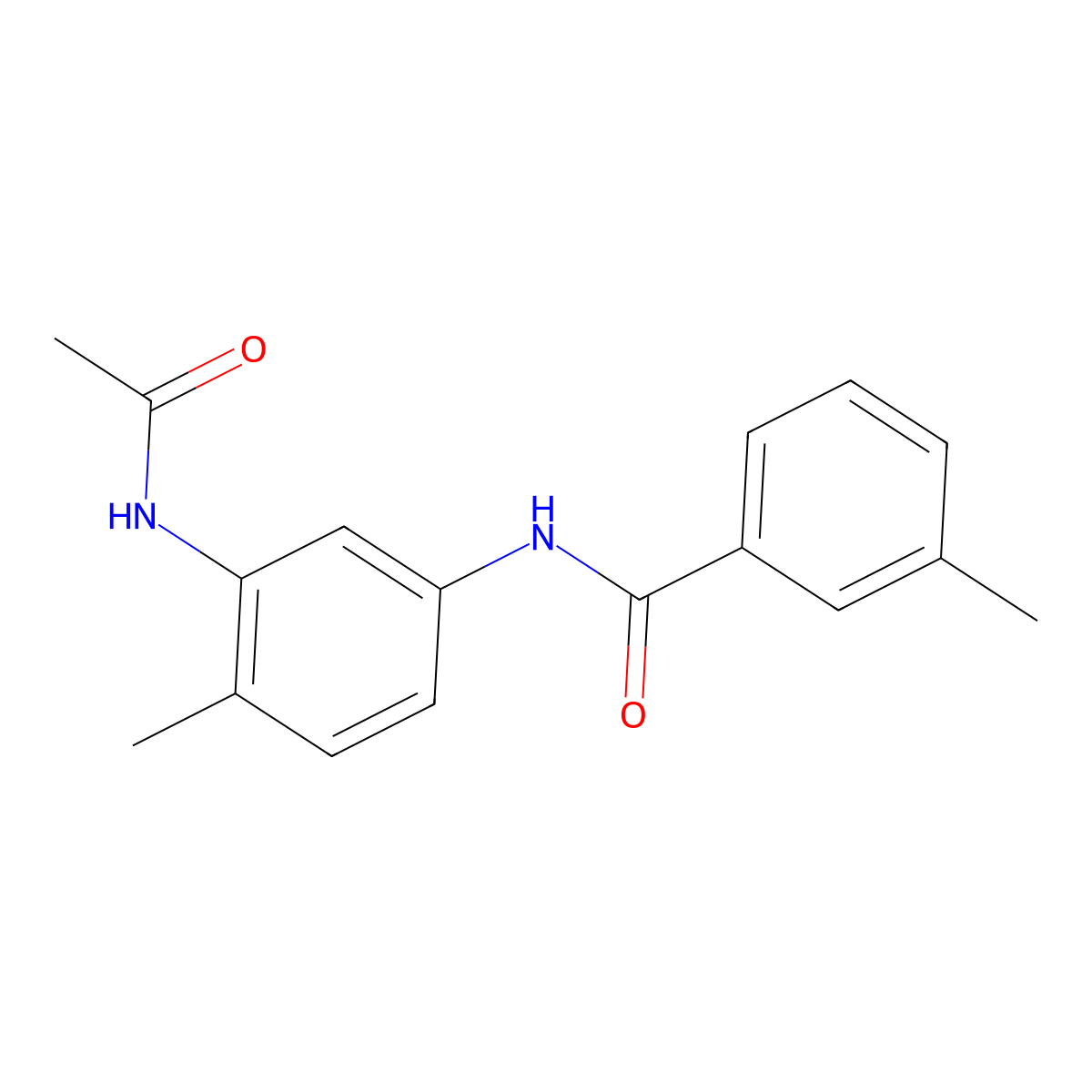 N-[3-(acetylamino)-4-methylphenyl]-3-methylbenzamide molecular structure, CAS 1246496-93-4