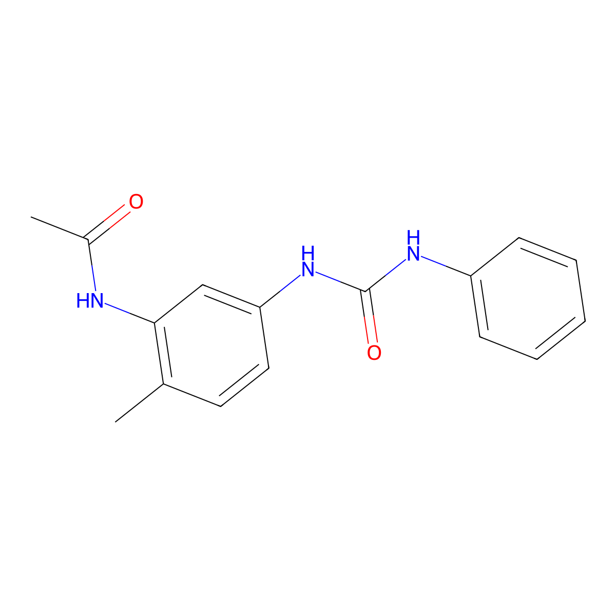 N-{5-[(anilinocarbonyl)amino]-2-methylphenyl}acetamide molecular structure, CAS 1246496-94-5